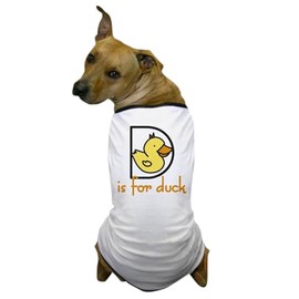 CafePress D is for Duck Dog T Shirt Dog T-Shirt, Pet Clothing, Funny Dog Costume