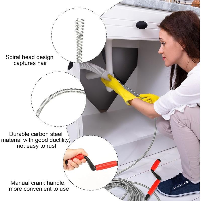Drain Snake Unblocker Reusable Flexible Plumbing Drain Hair Sink Unblocker