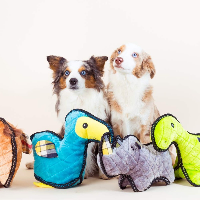 ZippyPaws ZP848 Grunterz Ronny Rhino Squeak Toy, Black