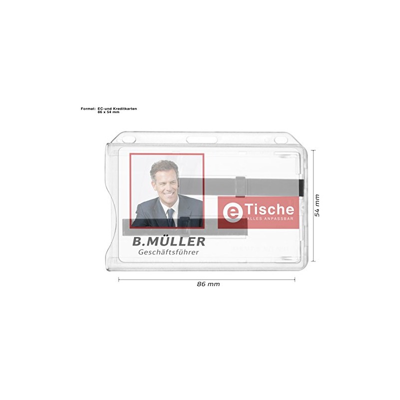 Card Holder ID Card/Credit Card Pockets ID for 2 Cards