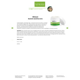 Sanct Bernhard Minesan Alcaline Face Cream 100 ml Pack of 1 x 100 g
