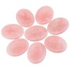 mookaitedecor Rose Quartz Thumb Stone Pendant, Crystal Gemstone Massage Stone