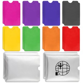 20 Pcs Travel Passport Credit Card Blocking Sleeves, Signal Blocking ID Card Protector Sleeves, Waterproof Anti-Theft Credit Card Holder Security Covers Against Data Theft (Mixed Color)