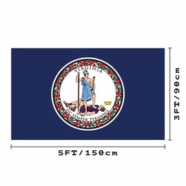 Flag of Virginia Federation 3x5FT Indoor Walls, Outdoor Gardens, Decks, Car, Flags Decorations