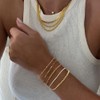 Yimofy Gold Bracelets for Women 14K Gold Plated Layered Bracelets