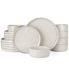 Famiware Nebula Plates and Bowls Sets, 18 Pieces Dinnerware Sets,