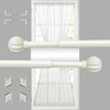 ARNORX French Door Curtain Rods with Pumpkin Finial- 2 Pack,
