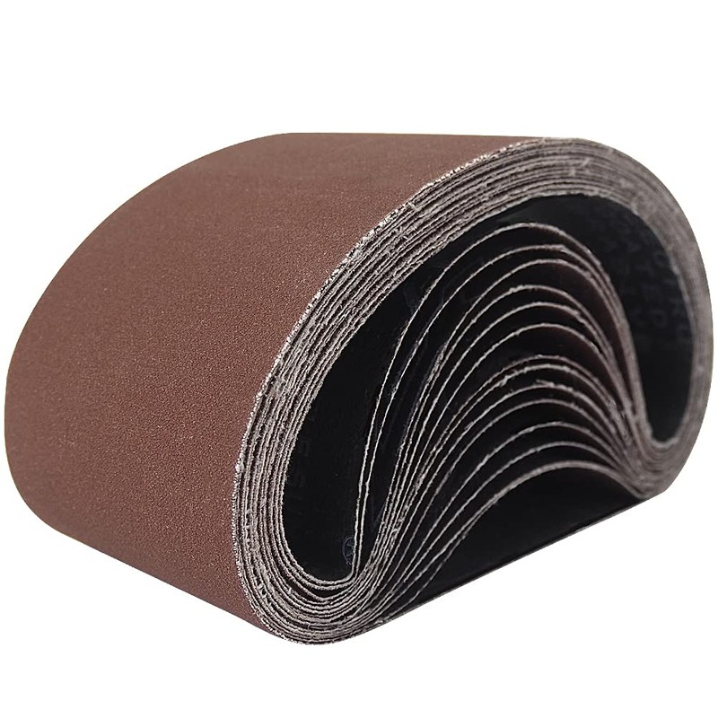 15 Pcs 4 x 21 Inch Assorted Aluminum Oxide Sanding