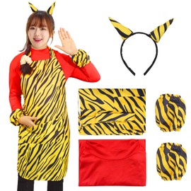 [Yi-gog] Setsubun Cosplay Demon Apron Horns Set, Demon Costume, Red Demon, Blue Demon, Bean Maki, Apron, Demon Pants, Oni Mask, Oni Mask, Tiger Waistwrap, Oni Costume, Setsubun Day, Exterminating Oni
