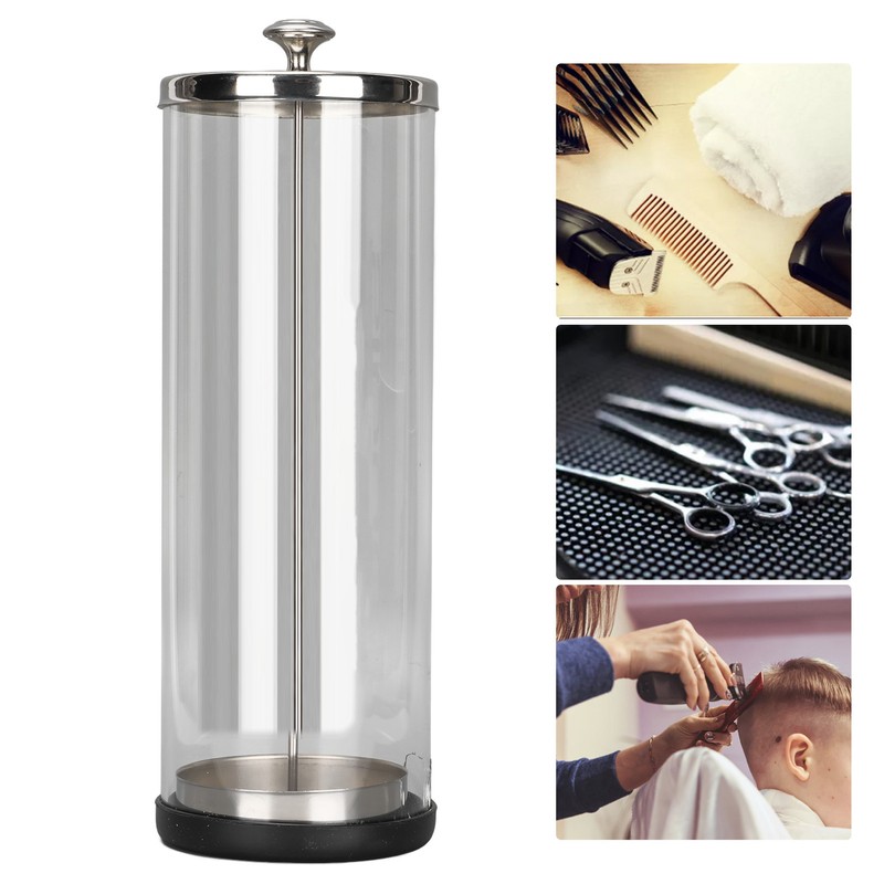 Barbicide Soaking Jar Large Glass Cleaning Jar for Barber Tools