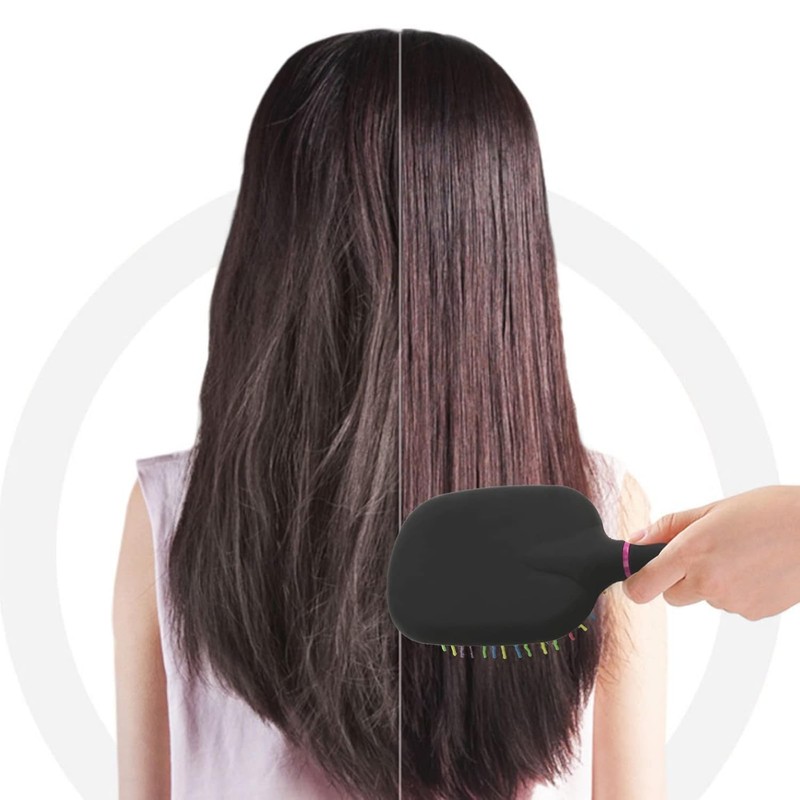AISHIKEKE 1000RB Rainbow Paddle Mane and Tail Brush Detangler Plastic