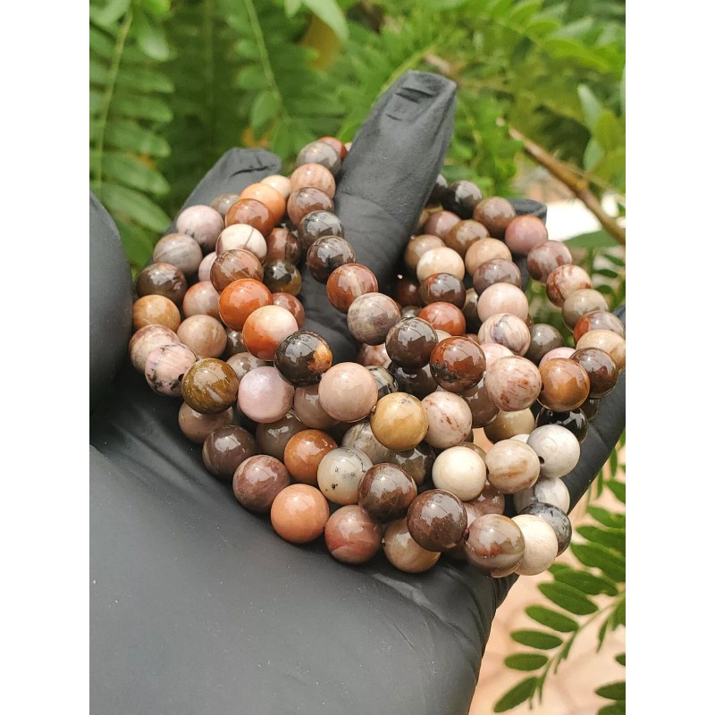 Crystals in Nature Polychrome Jasper Bead Bracelet (8mm) Natural Crystal