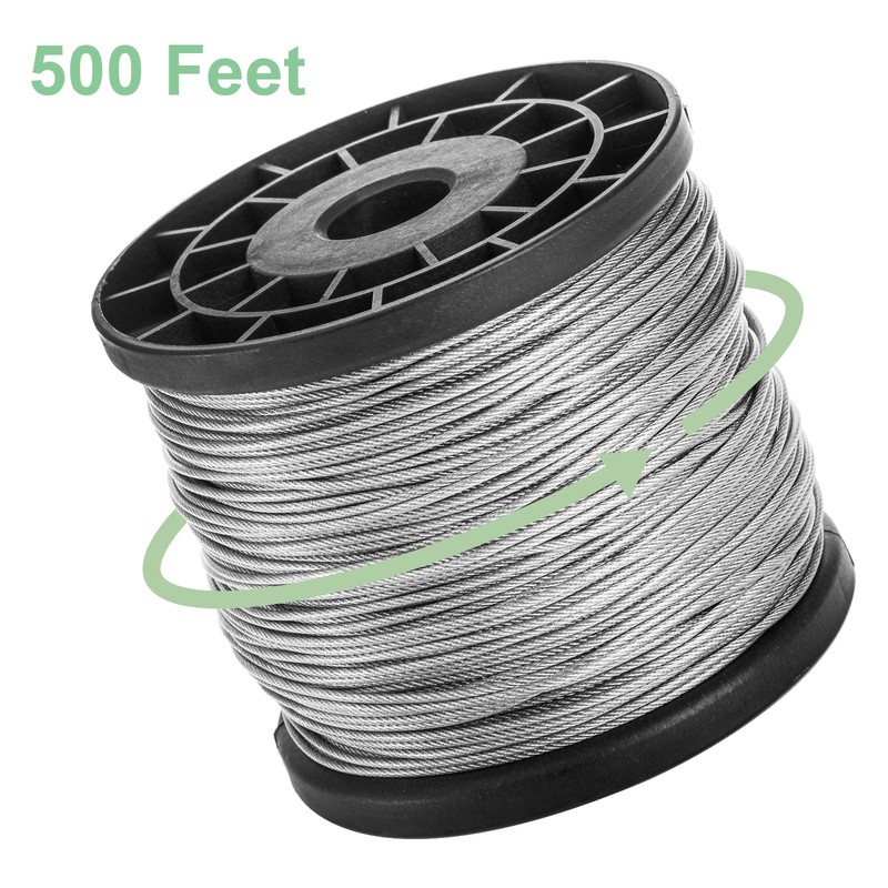Yarlung 1/16 Inch x 500 Feet Wire Rope Cable, Stainless