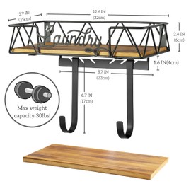 PERFNIQUE Ironing Board Holder Wall Mount, Ironing Board Hanger, Iron Board Wall Mount(T&V Shaped), Iron Storage, Laundry Room Organization&Farmhouse Laundry Room Decor