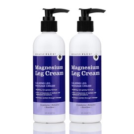 Miracle Plus- Crema de magnesio para aliviar las piernas  Locin de magnesio Crema calmante para piernas Hidratante a base de hierbas Tpico Corporal   