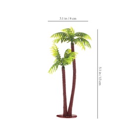 TOPPERFUN 5Pcs Imitation Palm Tree Tropical Mini Palm Mini Tree Figurines Rainforest Diorama Supplies Fake Palm Fairy Garden Outdoor Toys Coconut Indoor Banquet Hawaii