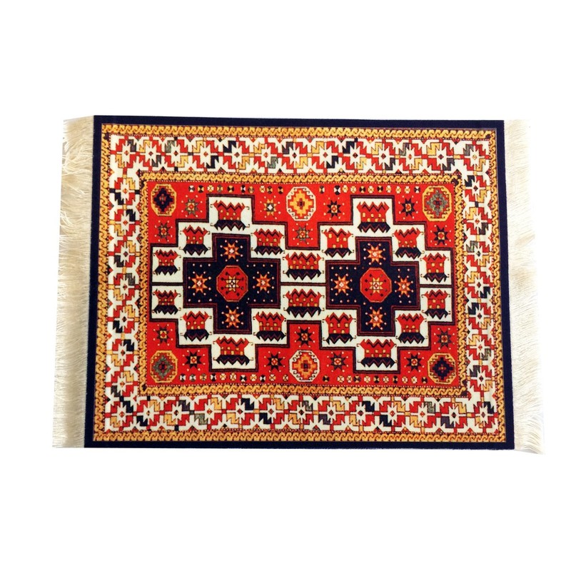 Set of 4 Rug Table Coasters – Oriental Design Fabric