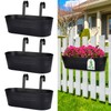 OGIMA Railing Planter Box, 3 Pack 16" Large Hanging Planters