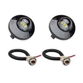 LED License Plate Light Tag Lights With Socket Wiring Harness Plugs Compatible with Ford Raptor Explorer Expedition F150 F250 F350 F450 F550 Superduty Ranger Bronco Excursion