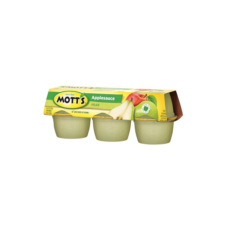 Mott's Mott's Pear Applesauce, 4 Oz Cups, 72 Count (12