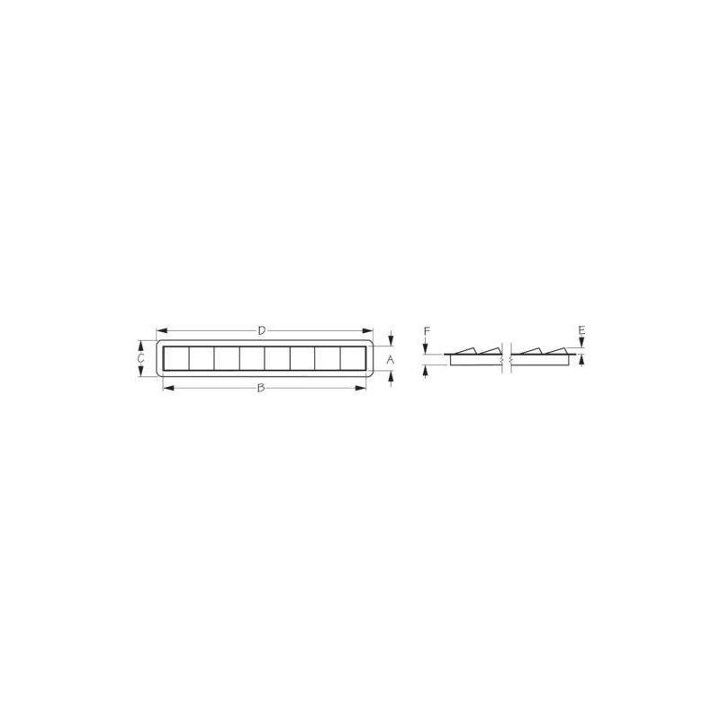 Sea Dog Line 331205 Narrow Slotted Ventilator Vent 8 Louvers