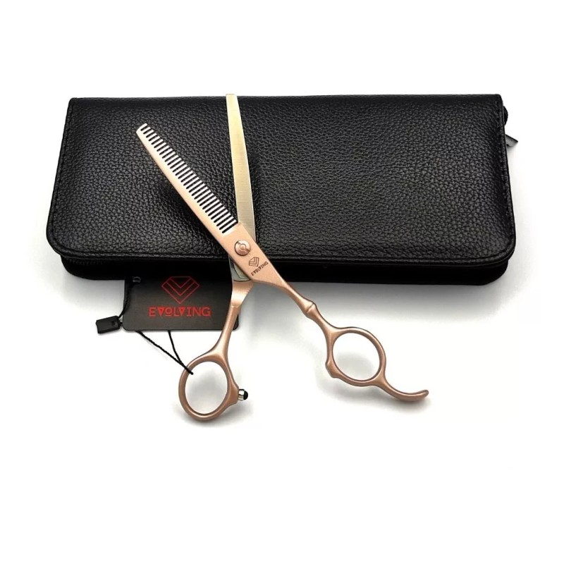 EVOLVING Set Tijeras Rose Gold 6 Pulgadas Barbero Estilista Evolving
