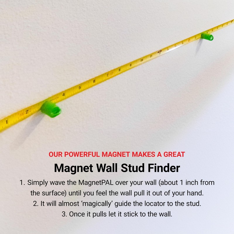 MagnetPal Magnetic Wall Stud Finder - Small Easy Behind Wall