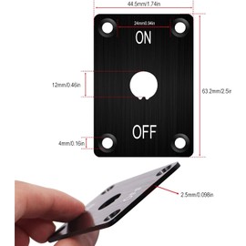 Gebildet Marine Toggle Switch with Mounting Plate 12VDC 20A Toggle Switch 250V AC 15A Heavy Duty SPST On/Off 2Pin for Car Truck Boat with Waterproof Cap