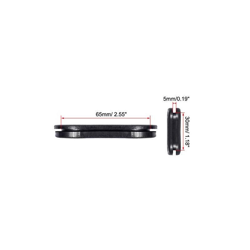 uxcell Wire Protector Oil Resistant Armature Oval Rubber Grommets 30x65mm