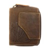 Lemasi Unisex Hunter Leather Wallet Brown - RFID Protection, Cat