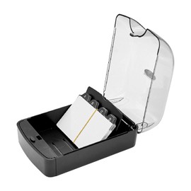 Velarionna Business Card Holder for Desk, Storage up to 350 Cards Capacity Business Card File Box, Push-Button