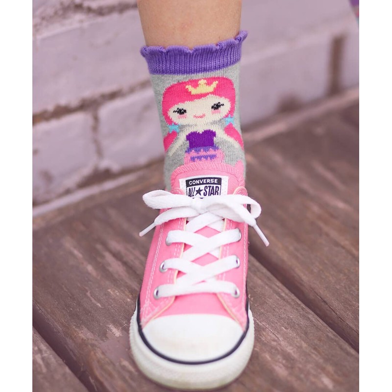 Jefferies Socks Calcetines de sirena para niña, paquete de 6,