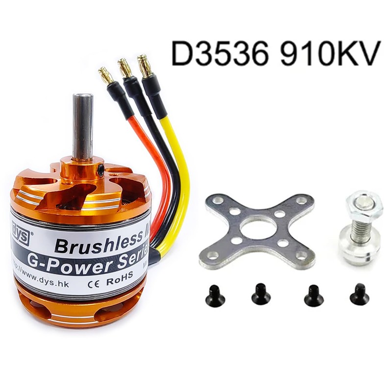 DYS D3536 910KV/1000KV/1250KV/1450KV 5.0mm Brushless Outrunner Motor 2-4S for Multicopter
