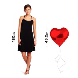 deloono Heart Balloons Foil Balloons Pack of 10 - Ideal as a wedding decoration, birthday decoration or party decoration