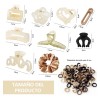Set 65 Pcs Pinzas Para El Cabello Y Elásticos Pelo