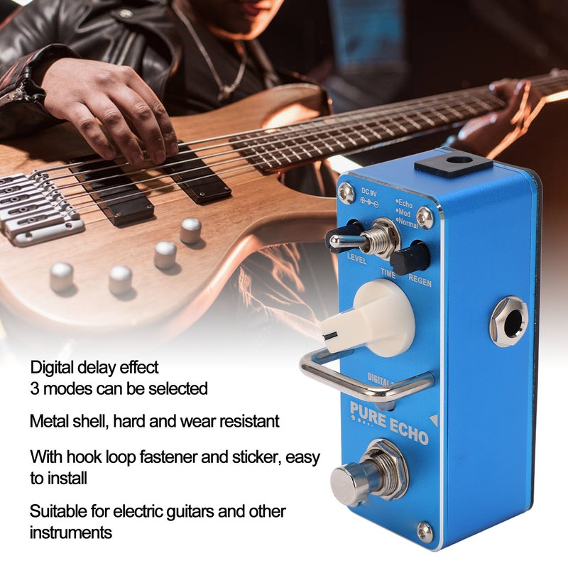 Delay Effect Pure Echo Metal Monoblock Multifunctional Digital Pedal for