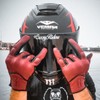 Harssidanzar Men's Full Finger Goatskin Leather Touchscreen Motorcycle Gloves GM028E,
