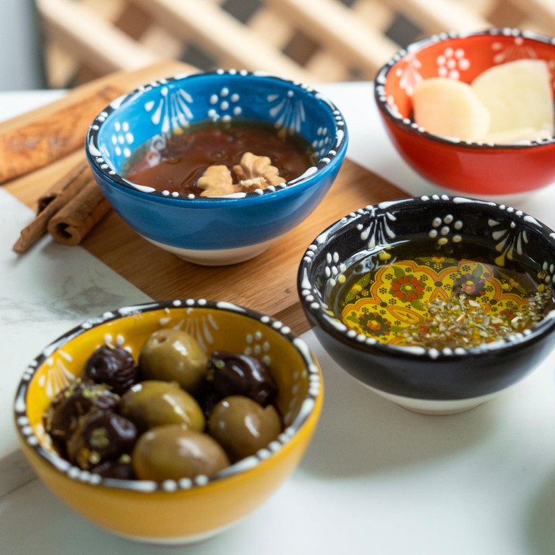 Elyese Ceramic Small Dipping Bowls Set of 6, 3.5 Oz