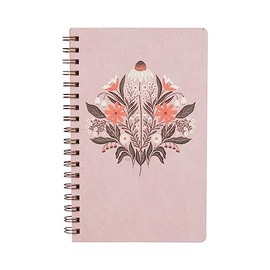 Fringe Studio Signature Paperback Spiral Journal, MEADOW FLOWER, 6" x 9.5", 160 pages, Juliana Tipton Collection (140015)