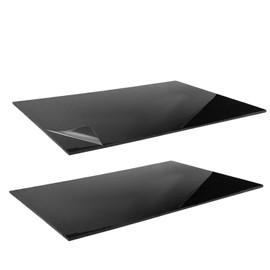 Foonary 2 Stück 30 x 20 cm Schwarz Kunststoffplatte 3mm, ABS-Material Antistatische Polyethylenplatte, PVC Platte Acrylplatte, Kunststoffplatten für Modellbau, Heimdekoration und Kunsthandwerk