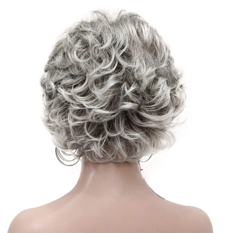 Lydell Short Wavy Curly Layered Synthenic Wigs with Hair Bangs