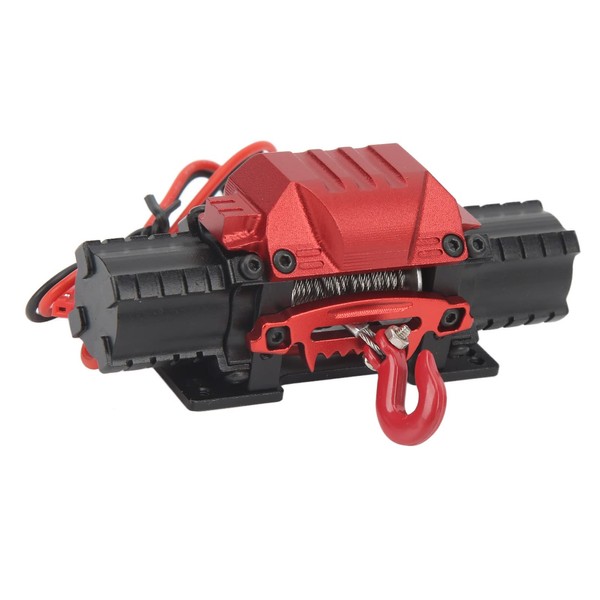 Alomejor RC Car Winch, 1:10 Scale Brushed Dual Motor Drive