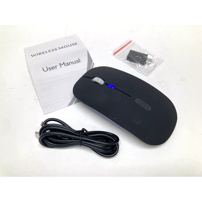Uiosmuph LED Wireless Mouse, Uiosmuph G12 Slim Rechargeable Wireless Silent