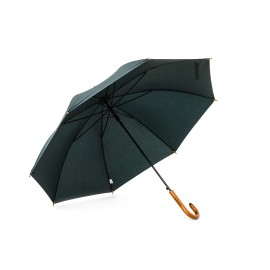 Krago Real Wood Handle Classic Auto Open Stick Umbrella Green