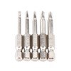 5pcs 50mm 1/4" Hex Shank Magnetic Triangle Screwdriver Bits Set