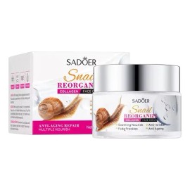 Crema Facial Reafirmante Colágeno Baba De Caracol Hidratante Madura Noche