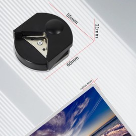 RAYSOONER CR04-BK Corner Rounder Cutter, 4mm, PVC, Paper and Plastic Cutter, Black