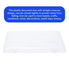 Bins & Things JTJ Sourcing Plastic Storage Box for Letter A4 Paper - Document Magazine Paper Protector - Portable A4 Project Sleeves - Document Organizer Box Storage - (Set of 4)