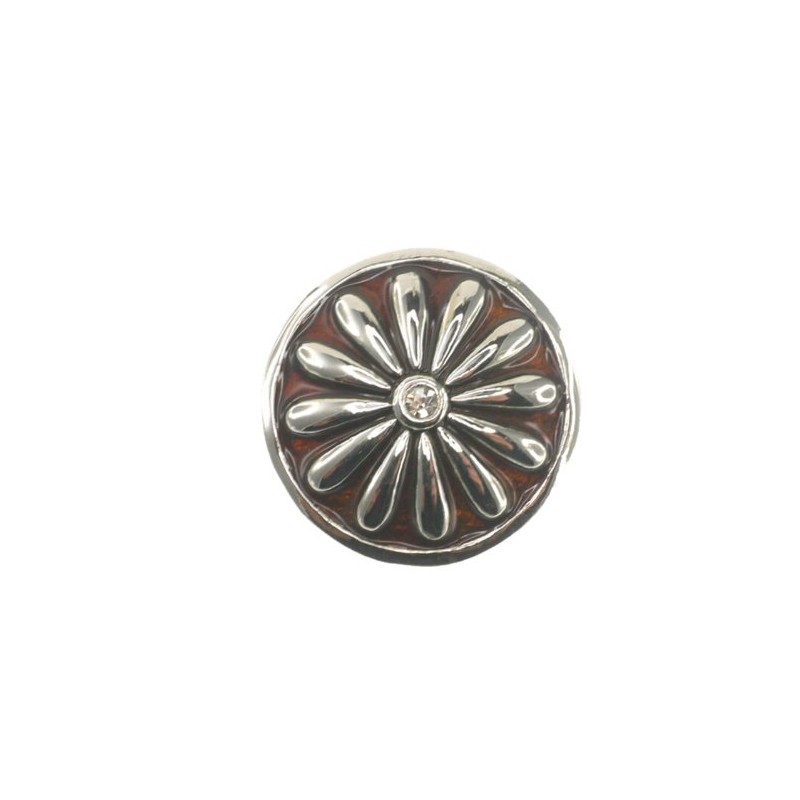 Creative Beads Click-It Marguerite Button 18 mm Brown