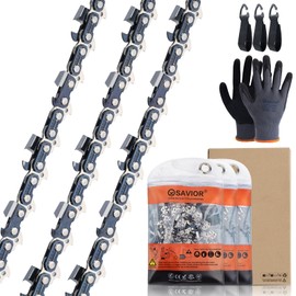 Savior 3 Pack 22 Inch Chainsaw Chain .325" Pitch .058" Gauge 86 Drive Links for Blue Max 20160 57cc 5200 5800 6200 Replaces 21LPX086G, 21BPX086G